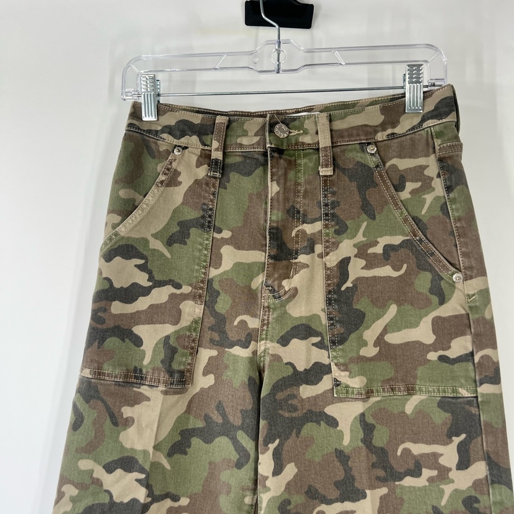 Daze Denim Far Out High Waist Wide Leg Jeans Camo - Picture 3 of 8